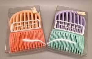 Pastel Hair Side Combs 2 Packs Made in USA Mars Mold NOS 80’s Vtg